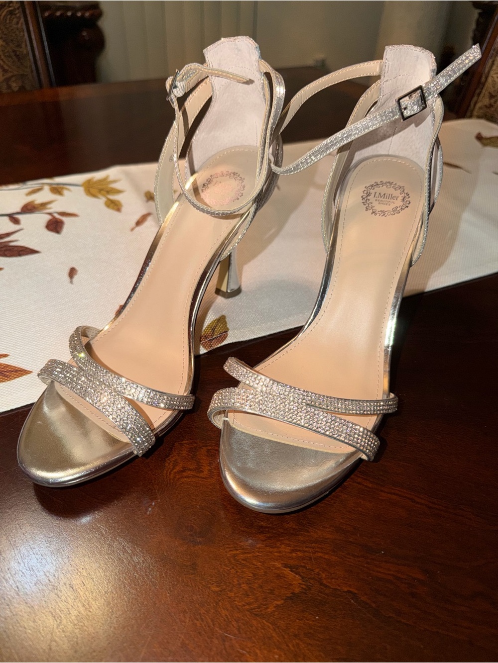 I.Miller Women's Glitter Sandals Strappy Heels Size 10